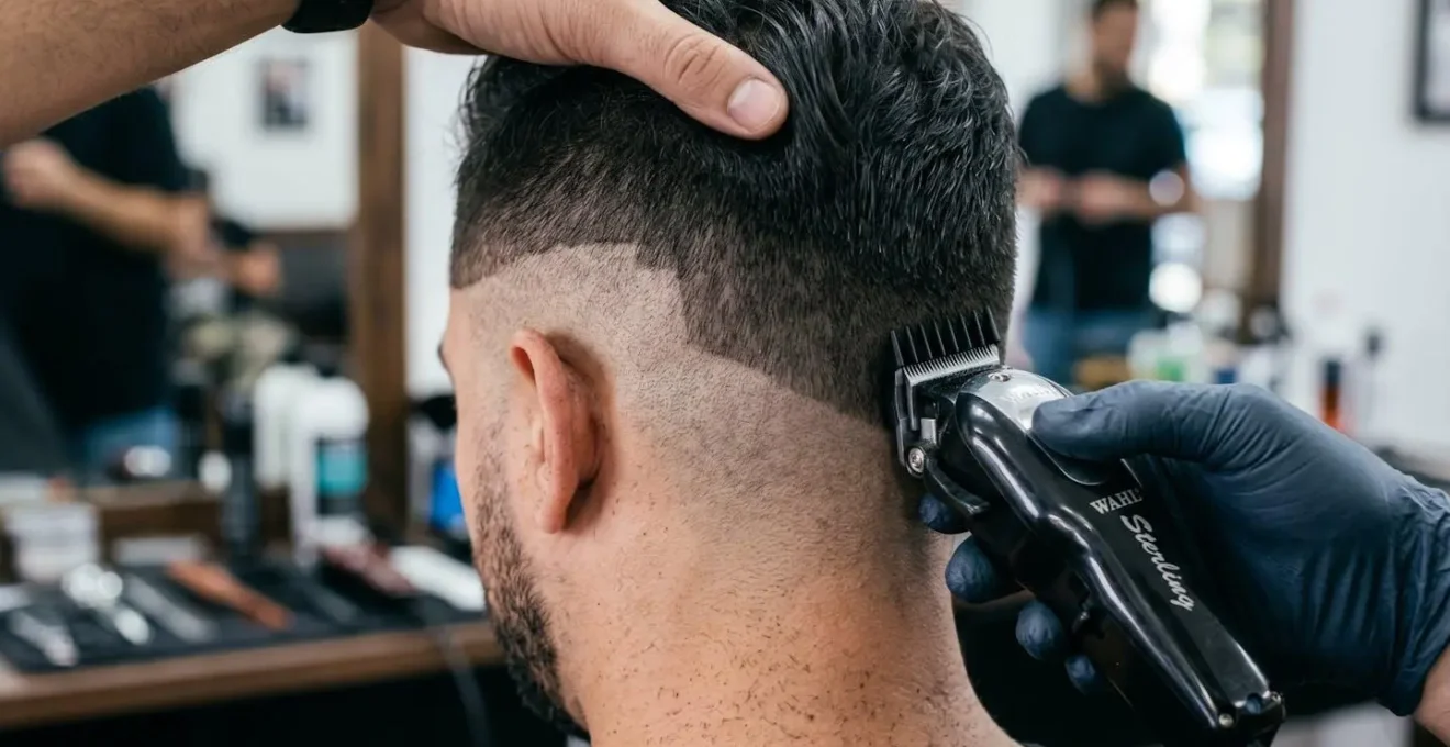 Vue macro d'une ligne de démarcation d'undercut montrant la technique de fondu pour corriger une erreur