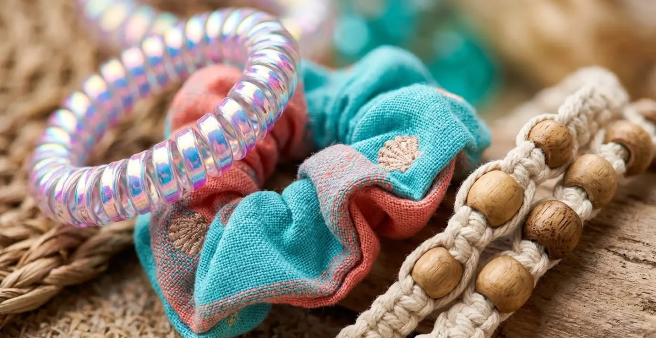 Trois styles d'accessoires coiffure représentant les univers licorne, sirène et bohème